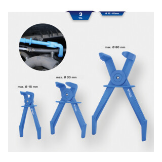 Brilliant Tools Serie pinze serratubi, angolate a 90°, 3pz.