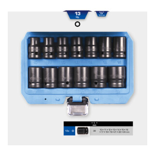 Brilliant Tools Set de douilles hexagonales courtes 1/2", 13 pièces