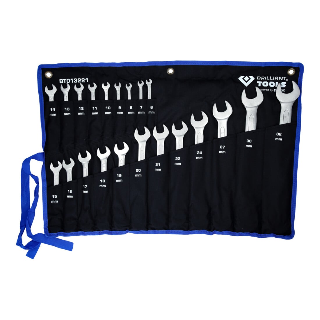 Brilliant Tools Set di chiavi a cricchetto, 21pz., reversibili, 6-32mm