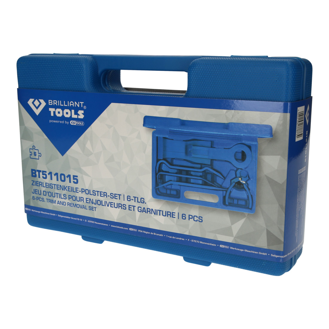 Brilliant Tools Set sierlatwiggen en kussens, 6-dlg.