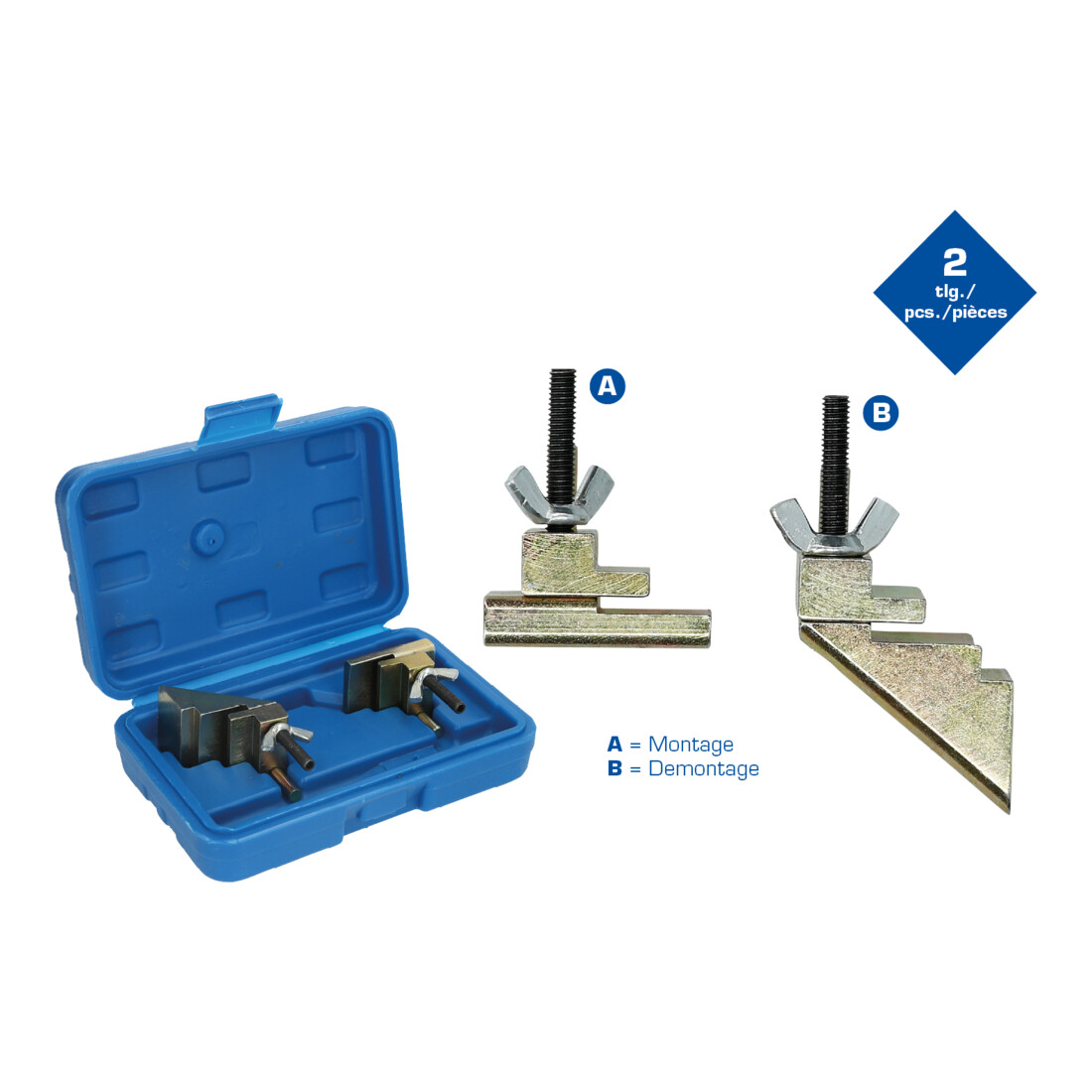 Brilliant Tools Set utensili per montaggio e smontaggio cinghia trapezoidale, 2pz.