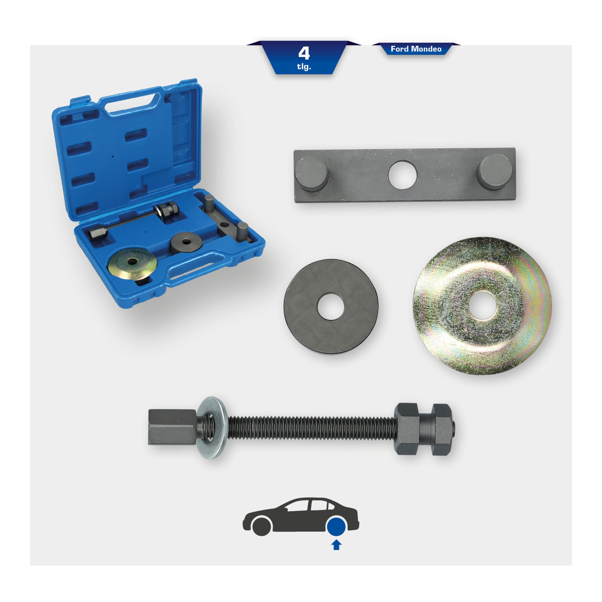 Brilliant Tools Silentlager-Werkzeug-Satz, für Ford Mondeo, 4-tlg