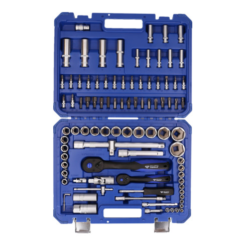 Brilliant Tools Steeksleutelset, 94-dlg, 1/4 inch, 1/2 inch