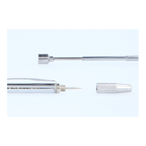 Brilliant Tools Support magnétique télescopique 2 en 1 avec outil de nettoyage des gicleurs et de réglage
