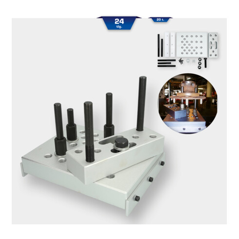 Brilliant Tools Support pour presse, 24 pcs