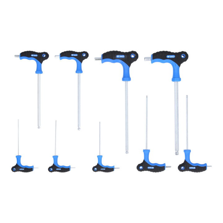 Brilliant Tools T-Griff-Kugelkopf-Innensechskant-Winkelstiftschlüssel-Satz, 9-tlg