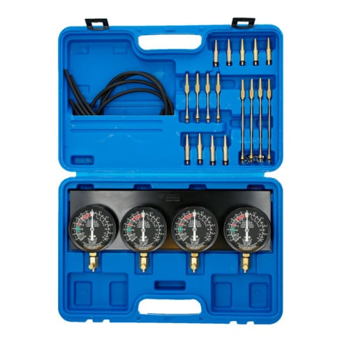 Brilliant Tools Tester carburatore sincrono, con 4 orologi sincroni, 26pz.