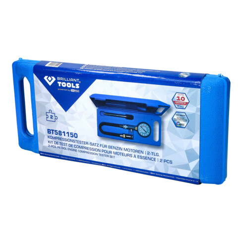 Brilliant Tools Tester compressione per motori a benzina, 2pz.
