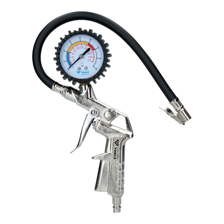 Brilliant Tools Testeur de pression des pneus, 0-16 bars