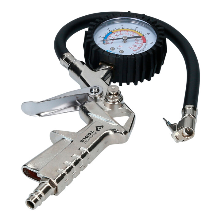 Brilliant Tools Testeur de pression des pneus, 0-16 bars