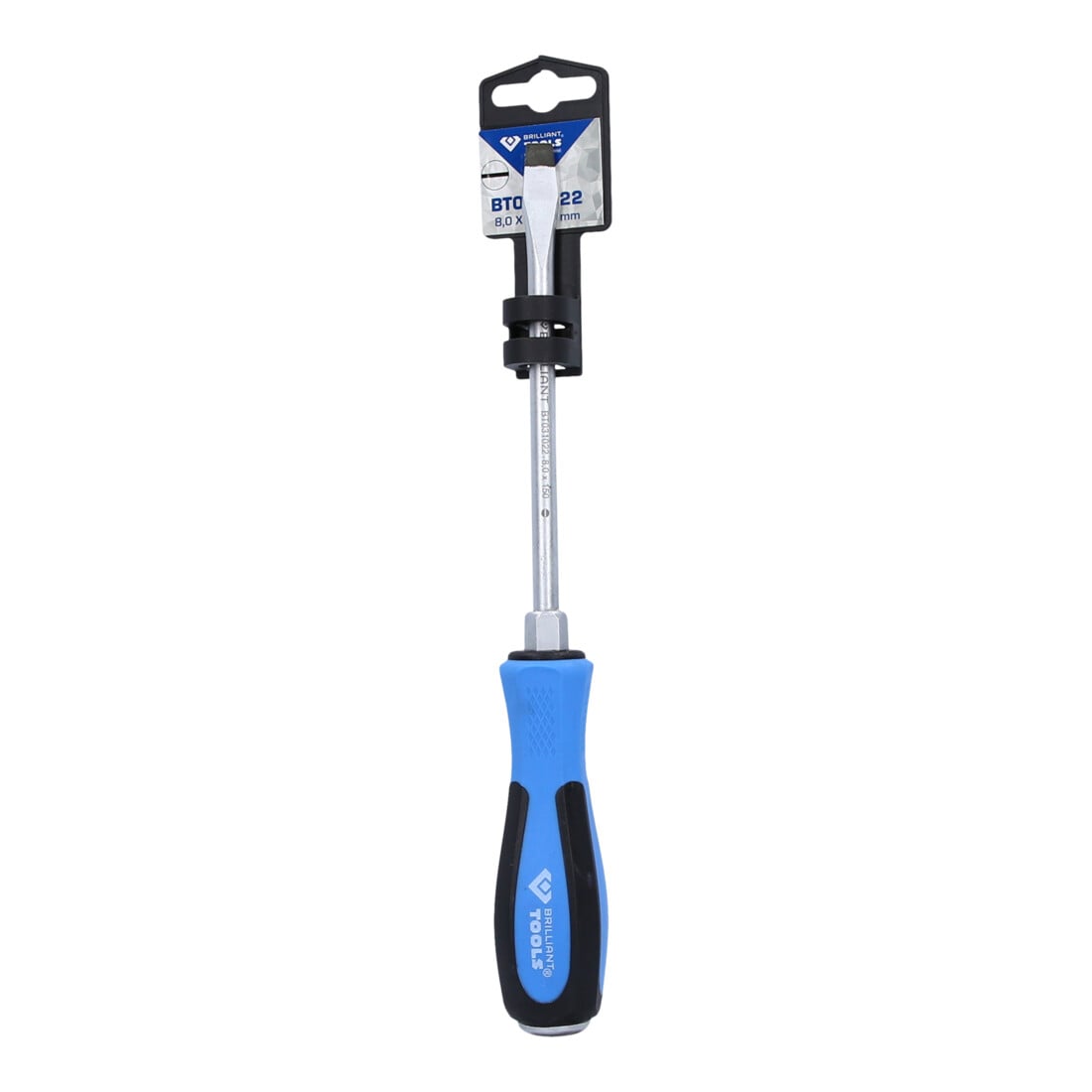 Brilliant Tools Tournevis plat avec embout à frapper, 8, 0 x 150 mm