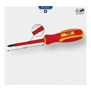 Brilliant Tools Tournevis VDE Phillips PH1 x 80 mm