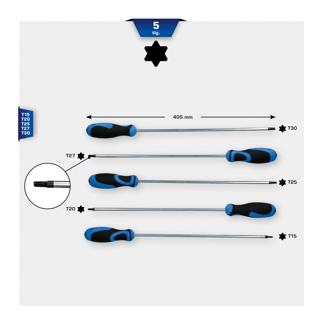 Brilliant Tools TX-schroevendraaierset, 5-tlg