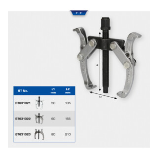 Brilliant Tools Universal-2-Arm-Abzieher, 4"