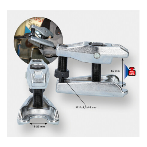 Brilliant Tools Universele kogelkoppeldrukker