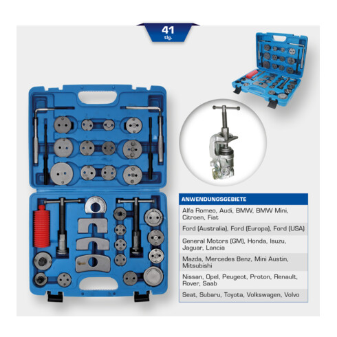 Brilliant Tools Universele remzuiger-terugstelgereedschapset, 35-dlg