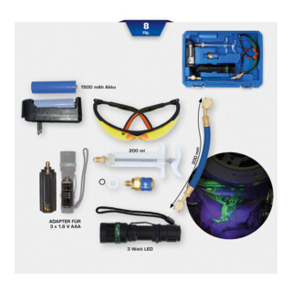 Brilliant Tools UV-Lecksuch-Taschenlampen-Satz, 8-tlg
