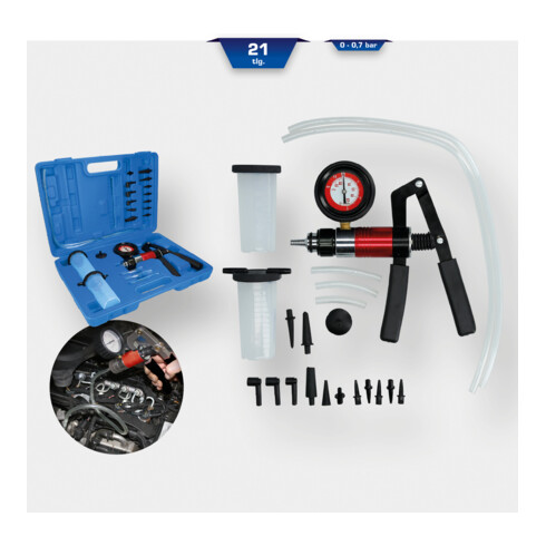 Brilliant Tools Vacuüm-/drukpompset, 21-dlg