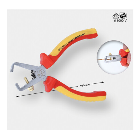 Brilliant Tools VDE Abisolierzange, 160 mm