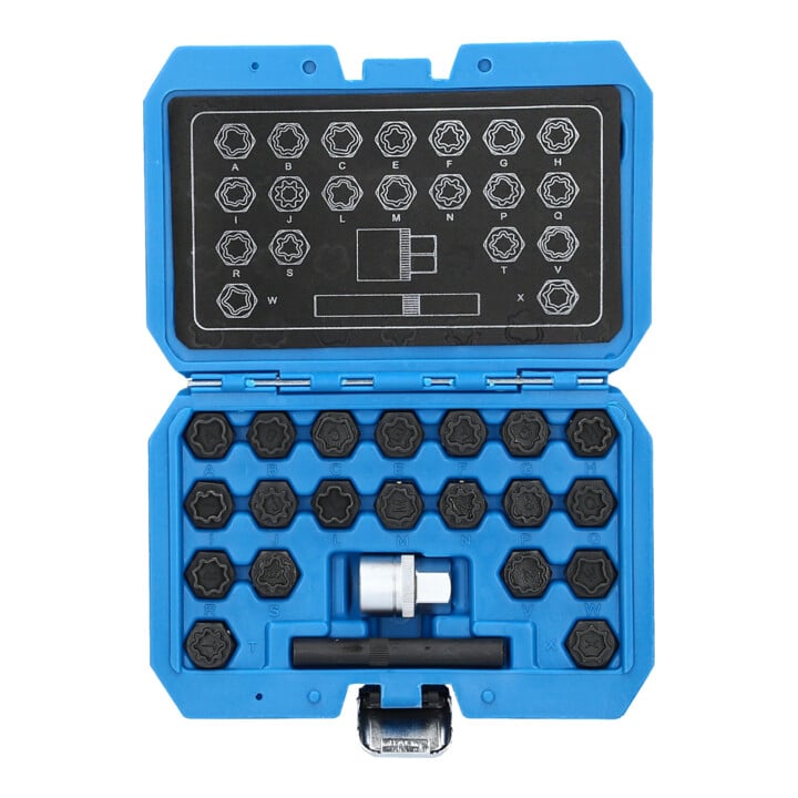 Brilliant Tools Velgslotassortiment voor Audi, 22-dlg