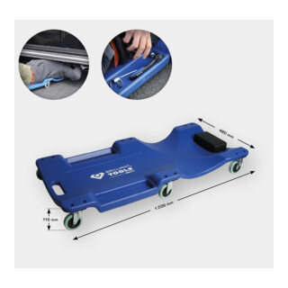 Brilliant Tools Verrijdbaar ligbed, l1030 x b480 x h115 mm