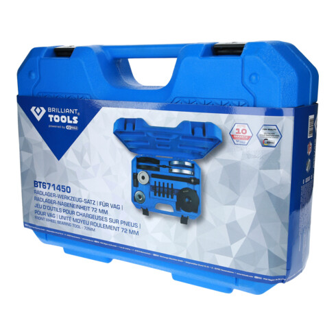 Brilliant Tools Wiellagergereedschapset, voor VAG, wiellagernaafeenheid 72 mm