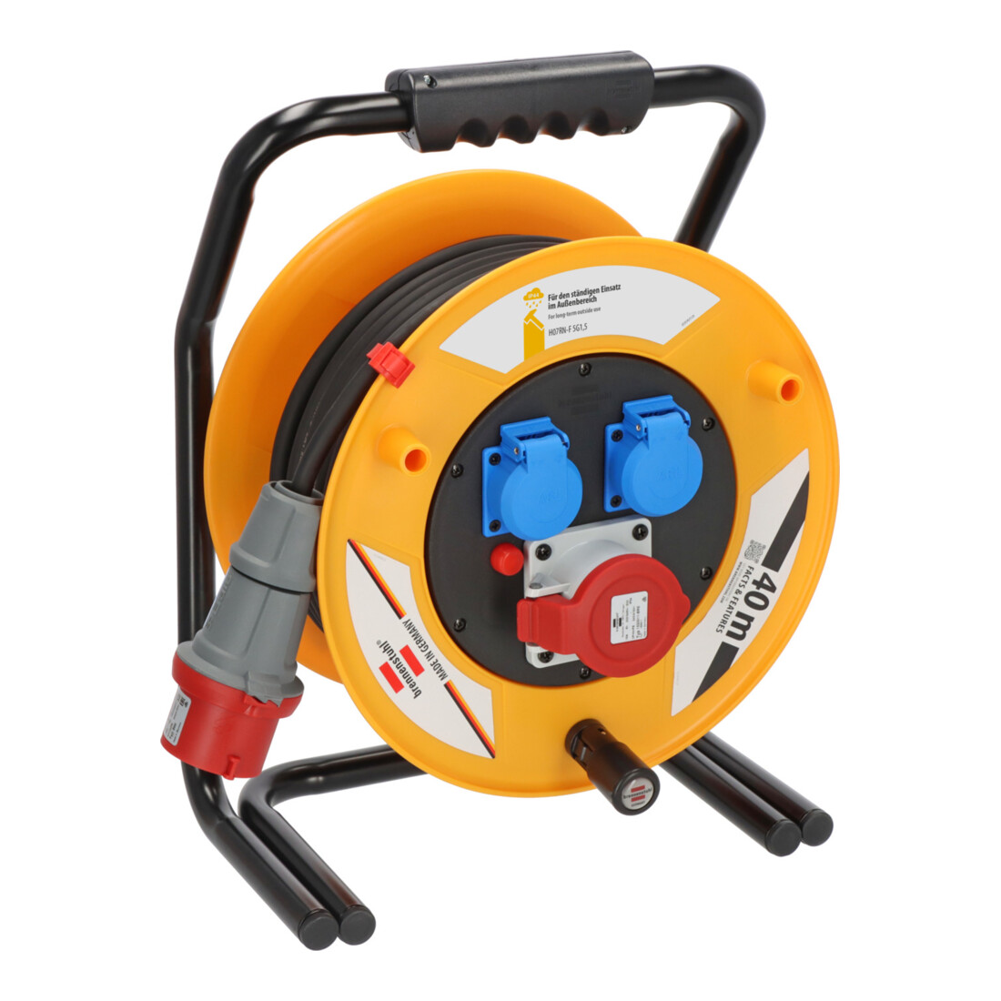 Brobusta CEE 1 IP44 kabelhaspel 40m H07RN-F 5G1.5
