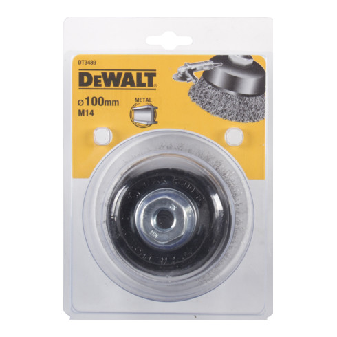 Brosse à cuvette DEWALT ondulée 100 mm M14 DT3489-QZ