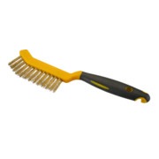 Brosse à étrier de frein Osborn 245/95, fil de laiton serti 0,30 T23 manche plastique jaune-noir / 2 rangées-1