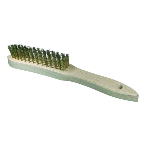 Brosse à main Osborn 295/145, fil de laiton serti 0,30 mm T25 corps en bois / 3 rangées