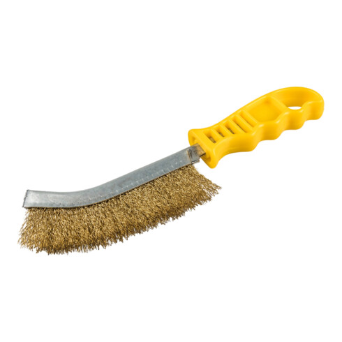 Brosse à main spéciale Klingspor 140 x 25 x 265 mm manche plastique 0,3 laiton