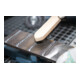 Brosse à main standard Klingspor nombre de rangées 4, 125 x 25 x 290 mm manche en bois 0,35 acier