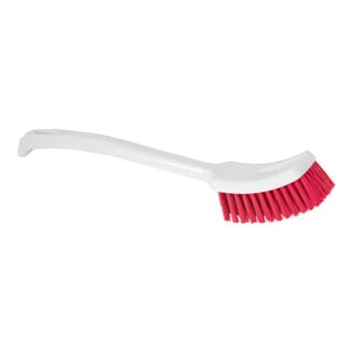 Brosse à manche HACCP L. 400 mm épaisseur des poils 0,50 mm rouge NÖLLE