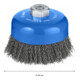 Brosse boisseau 100 mm à fils d'acier ondulés 100 mm, 0,5 mm, M14-4