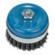 Brosse boisseau 100 mm à fils d'acier torsadés 100 mm, 0,5 mm, M14