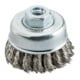 Brosse boisseau 65x0,35 mm/ M 14, acier, torsadé, épaisseur de fil 0,35 mm metabo