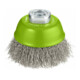 Brosse boisseau 75 mm à fils d'inox ondulés 75 mm, 0,3 mm, M14-1