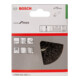 Brosse boisseau 75 mm à fils d'inox ondulés 75 mm, 0,3 mm, M14