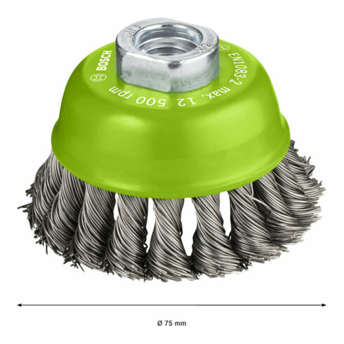 Brosse à cuvettes Bosch en acier inoxydable nouée