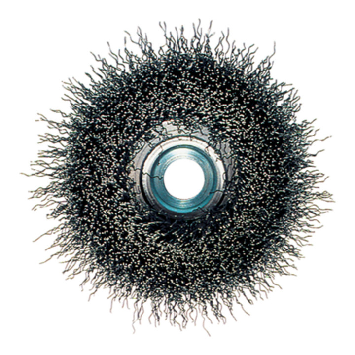 Brosse boisseau 75x0,3 mm/ M 14, fil métallique, ondulé, épaisseur de fil 0,30 mm metabo