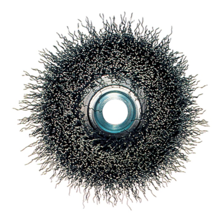 Brosse boisseau 75x0,3 mm/ M 14, fil métallique, ondulé, épaisseur de fil 0,30 mm metabo