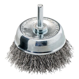 Metabo brosse à pot, fil d'acier ondulé, tige avec 6mm