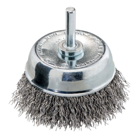 Metabo brosse à pot, fil d'acier ondulé, tige avec 6mm