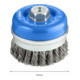 Brosse boisseau 90 mm à fils d'acier torsadés 90 mm, 0,5 mm, M14-4