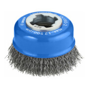 Brosse boisseau acier X-LOCK 75 fils ondulés 75 mm, 0,3 mm, X-LOCK