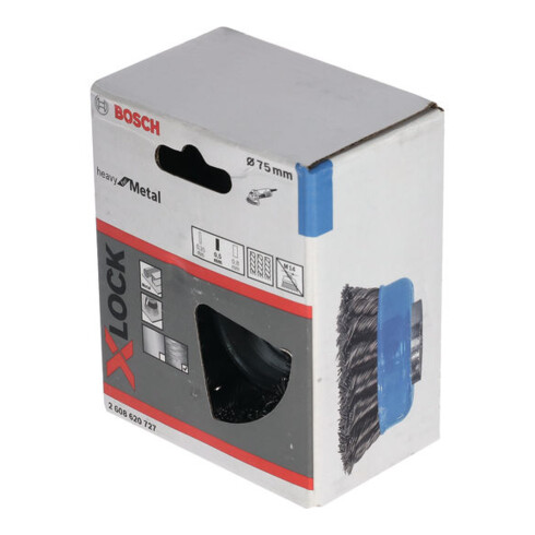 Brosse à godet Bosch X-LOCK Heavy for Metal fil d'acier noué