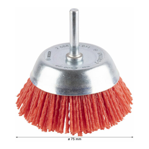 Bosch Pot Brush Brush Nylon Bristle avec Corindon