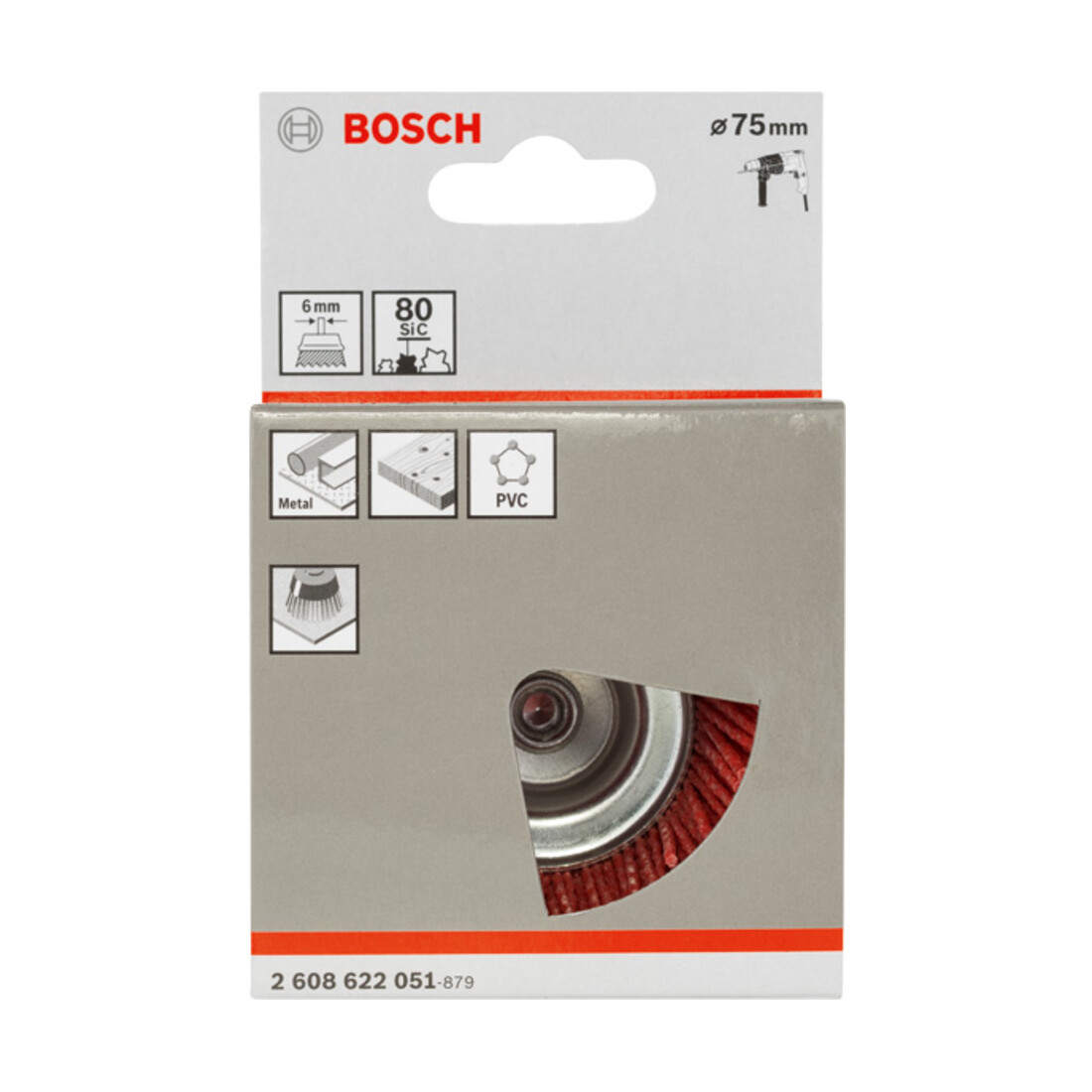 Brosse boisseau Bosch 75 mm fils de nylon 1 mm 75 mm, 1 mm