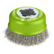 Brosse boisseau en acier inoxydable X-LOCK 75 fils ondulés 75 mm, 0,3 mm, X-LOCK