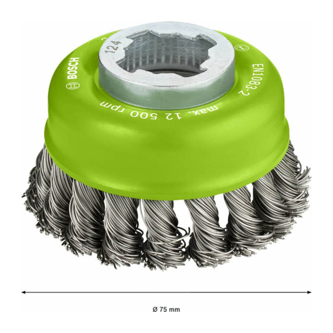 Brosse boisseau en acier inoxydable X-LOCK 75 fils torsadés 75 mm, 0,5 mm, X-LOCK